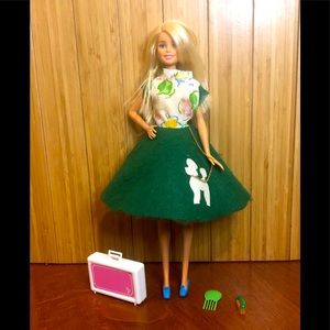 Vintage Barbie Poodle Skirt & Accessories